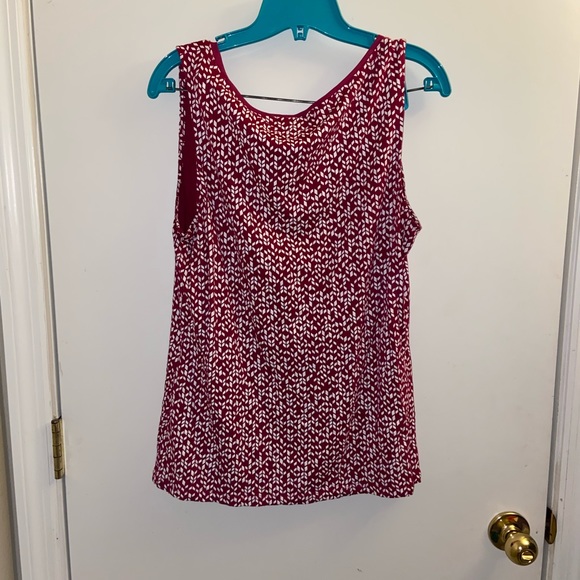 Banana Republic Pink and White Tank top Large-SOLD - Picture 3 of 7